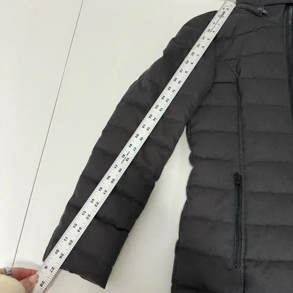 Nautica Womens Jacket Small Gray Quilted Puffer Hooded Packable Long Warm Snow - Picture 7 of 15